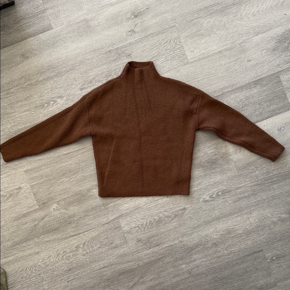 Women's Brown Turtleneck Sweater